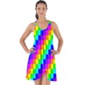 7 Color Square Grid Show Some Back Chiffon Dress View1