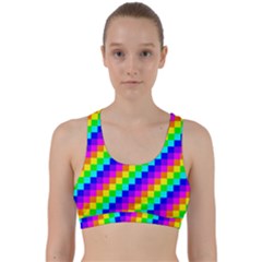 7 Color Square Grid Back Weave Sports Bra