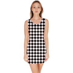 Chessboard 18x18 Rotated 45 40 Pixels Bodycon Dress