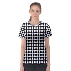 Chessboard 18x18 Rotated 45 40 Pixels Women s Sport Mesh Tee