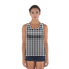 Chessboard 18x18 Rotated 45 40 Pixels Sport Tank Top 