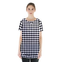 Chessboard 18x18 Rotated 45 40 Pixels Skirt Hem Sports Top