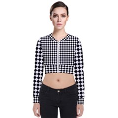 Chessboard 18x18 Rotated 45 40 Pixels Zip Up Bomber Jacket