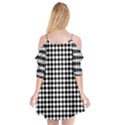 Chessboard 18x18 Rotated 45 40 Pixels Cutout Spaghetti Strap Chiffon Dress View2