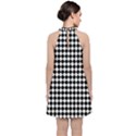 Chessboard 18x18 Rotated 45 40 Pixels Velvet Halter Neckline Dress  View2