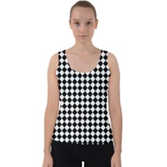 Chessboard 18x18 Rotated 45 40 Pixels Velvet Tank Top