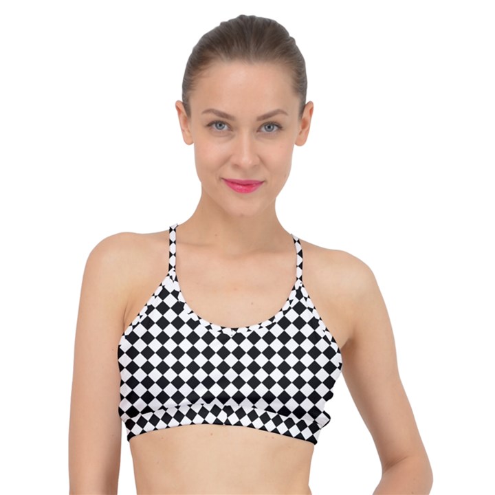 Chessboard 18x18 Rotated 45 40 Pixels Basic Training Sports Bra