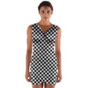 Chessboard 36x36 Wrap Front Bodycon Dress View1