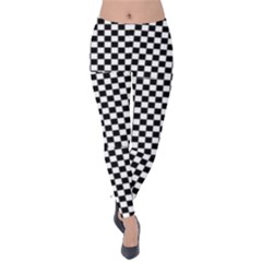 Chessboard 36x36 Velvet Leggings by ChastityWhiteRose