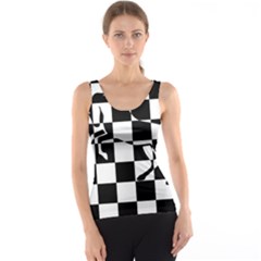 Chessboard Unicorn Tank Top