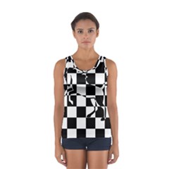 Chessboard Unicorn Sport Tank Top  by ChastityWhiteRose