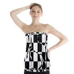 Chessboard Unicorn Strapless Top