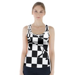 Chessboard Unicorn Racer Back Sports Top