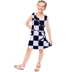 Chessboard Unicorn Kids  Tunic Dress