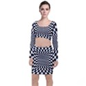 2 Color Checkered Square Tunnel Top and Skirt Sets View1