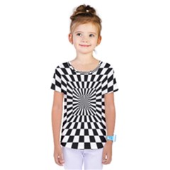 2 Color Checkered Square Tunnel Kids  One Piece Tee