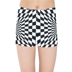 2 Color Checkered Square Tunnel Kids Sports Shorts by ChastityWhiteRose