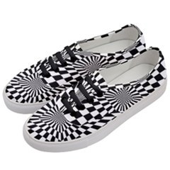 2 Color Checkered Square Tunnel Women s Classic Low Top Sneakers by ChastityWhiteRose