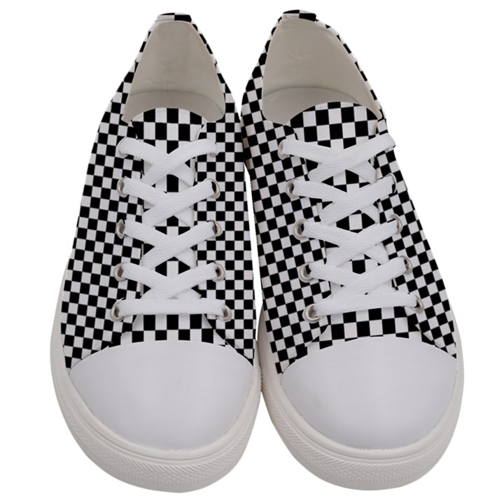 Chessboard 36x36 Women s Low Top Canvas Sneakers