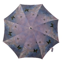 The Wonderful Moon With Butterflies Hook Handle Umbrellas (small) by FantasyWorld7