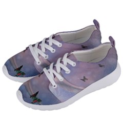 The Wonderful Moon With Butterflies Women s Lightweight Sports Shoes by FantasyWorld7