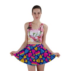 Pansexual Pride Hearts; A Cute Pan Pride Motif! Mini Skirt by PrideMarks