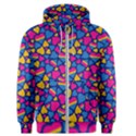 Pansexual Pride Hearts; A cute Pan Pride motif! Men s Zipper Hoodie View1