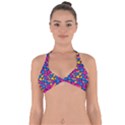 Pansexual Pride Hearts; A cute Pan Pride motif! Halter Neck Bikini Top View1