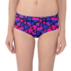 Bisexual Pride Hearts Mid-waist Bikini Bottoms by PrideMarks