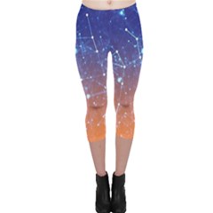 Abstract Pattern Color Design Capri Leggings  by Celenk