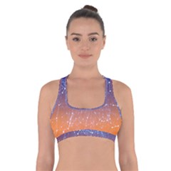 Abstract Pattern Color Design Cross Back Sports Bra by Celenk