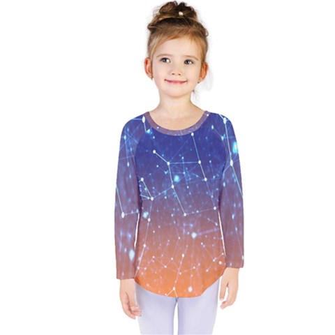 Abstract Pattern Color Design Kids  Long Sleeve Tee by Celenk