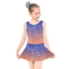 Abstract Pattern Color Design Kids  Skater Dress Swimsuit by Celenk