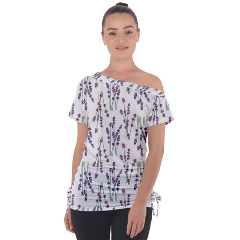 Flower Pattern Pattern Design Tie-up Tee by Celenk