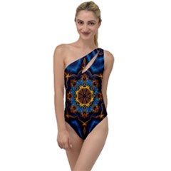 Pattern Abstract Background Art To One Side Swimsuit by Celenk