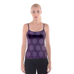 Hexagon Grid Geometric Hexagonal Spaghetti Strap Top by Celenk