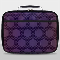 Hexagon Grid Geometric Hexagonal Full Print Lunch Bag by Celenk