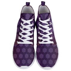 Hexagon Grid Geometric Hexagonal Men s Lightweight High Top Sneakers by Celenk