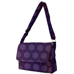 Hexagon Grid Geometric Hexagonal Full Print Messenger Bag by Celenk