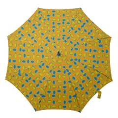 Lemons Ongoing Pattern Texture Hook Handle Umbrellas (small) by Celenk