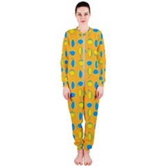 Lemons Ongoing Pattern Texture Onepiece Jumpsuit (ladies)  by Celenk