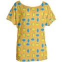 Lemons Ongoing Pattern Texture Women s Oversized Tee View1