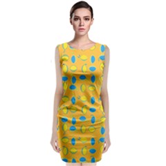 Lemons Ongoing Pattern Texture Classic Sleeveless Midi Dress by Celenk