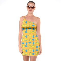 Lemons Ongoing Pattern Texture One Soulder Bodycon Dress by Celenk