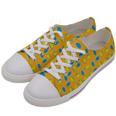 Lemons Ongoing Pattern Texture Women s Low Top Canvas Sneakers by Celenk