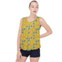 Lemons Ongoing Pattern Texture Bubble Hem Chiffon Tank Top View1