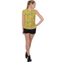 Lemons Ongoing Pattern Texture Bubble Hem Chiffon Tank Top View2