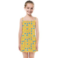 Lemons Ongoing Pattern Texture Kids Summer Sun Dress