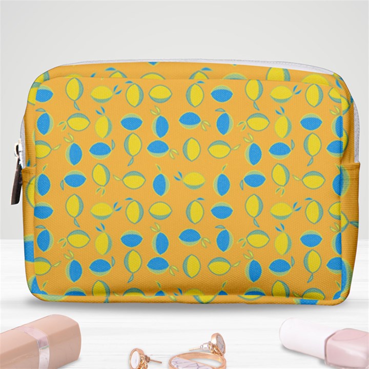 Lemons Ongoing Pattern Texture Make Up Pouch (Medium)