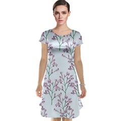 Flower Pattern Pattern Design Cap Sleeve Nightdress by Celenk